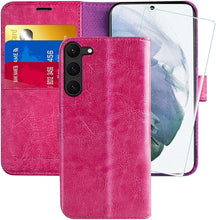 Load image into Gallery viewer, Galaxy S23 Plus Flip Folio Leather Credit Card Holder Case - Redpepper Cases