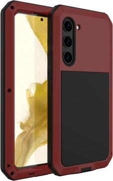 Galaxy S23 Plus Full Body Heavy Duty Shockproof Tough Armour Aluminum Alloy Metal Military Case - Redpepper Cases