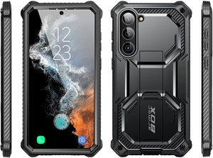 Galaxy S23 Plus Kickstand & Belt Clip Holster Full Body Built In Screen Protector Rugged Bumper Case - Redpepper Cases
