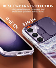 Load image into Gallery viewer, Galaxy S23 Plus Slide Camera Cover Marble Slim Protective Case - Redpepper Cases