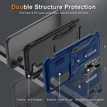 Load image into Gallery viewer, Galaxy S23 Plus Slide Camera Cover Rotated Ring Kickstand Heavy Duty Case - Redpepper Cases