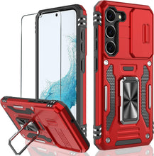 Load image into Gallery viewer, Galaxy S23 Plus Slide Camera Cover Rotated Ring Kickstand Heavy Duty Case - Redpepper Cases