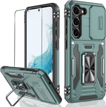 Load image into Gallery viewer, Galaxy S23 Plus Slide Camera Cover Rotated Ring Kickstand Heavy Duty Case - Redpepper Cases