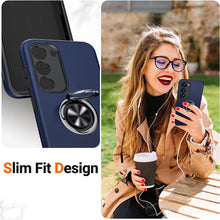 Load image into Gallery viewer, Galaxy S23 Plus Slim Soft Bumper Ring Holder Kickstand Case - Redpepper Cases