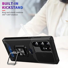 Load image into Gallery viewer, Galaxy S23 Plus TPU Camera Protector 360° Rotatable Ring Holder Slide Len Cover Magnetic Card Slot Case - Redpepper Cases
