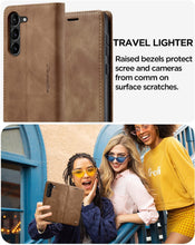 Load image into Gallery viewer, Galaxy S23 Plus Wallet Leather Flip Folio Magnetic Closure Kickstand Case - Redpepper Cases