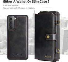 Load image into Gallery viewer, Galaxy S23 Plus Wallet Leather Magnetic Detachable Crossbody Wallet 12 Card Holder Zipper Flip Case Woman/Girl - Redpepper Cases