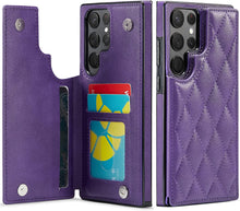 Load image into Gallery viewer, Galaxy S23 Ultra Luxury Flip Folio Leather Wallet Case - Redpepper Cases