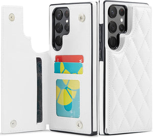 Galaxy S23 Ultra Luxury Flip Folio Leather Wallet Case - Redpepper Cases