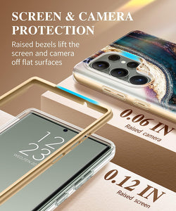 Galaxy S23 Ultra Marble Hard Durable Case - Redpepper Cases