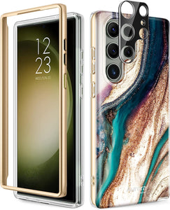 Galaxy S23 Ultra Marble Hard Durable Case - Redpepper Cases