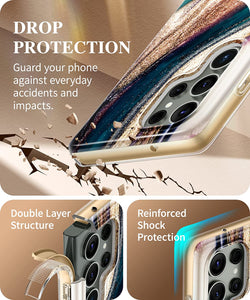 Galaxy S23 Ultra Marble Hard Durable Case - Redpepper Cases