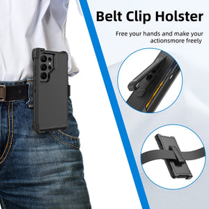 Galaxy S23 Ultra Multi Layer Belt Clip Shockproof Heavy Duty Case - Redpepper Cases