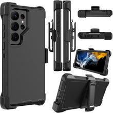 Load image into Gallery viewer, Galaxy S23 Ultra Multi Layer Belt Clip Shockproof Heavy Duty Case - Redpepper Cases