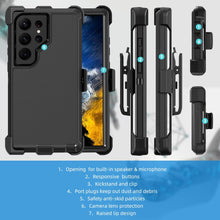 Load image into Gallery viewer, Galaxy S23 Ultra Multi Layer Belt Clip Shockproof Heavy Duty Case - Redpepper Cases