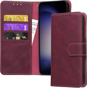 Galaxy S23 Wallet Card Holder Flip Cover with Kickstand Case - Redpepper Cases