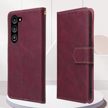 Load image into Gallery viewer, Galaxy S23 Wallet Card Holder Flip Cover with Kickstand Case - Redpepper Cases