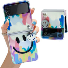 Load image into Gallery viewer, Galaxy Z Flip 4 Case Cute Pendant, Cute Smile Clear Z Flip 4 Case - Redpepper Cases