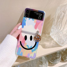 Load image into Gallery viewer, Galaxy Z Flip 4 Case Cute Pendant, Cute Smile Clear Z Flip 4 Case - Redpepper Cases