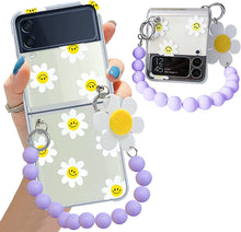 Load image into Gallery viewer, Galaxy Z Flip 4 Case Cute Pendant, Cute Smile Clear Z Flip 4 Case - Redpepper Cases