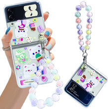 Load image into Gallery viewer, Galaxy Z Flip 4 Case Cute Pendant, Cute Smile Clear Z Flip 4 Case - Redpepper Cases