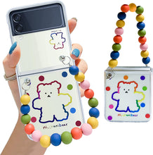 Load image into Gallery viewer, Galaxy Z Flip 4 Case Cute Pendant, Cute Smile Clear Z Flip 4 Case - Redpepper Cases