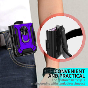 Galaxy Z Flip 4 Case with Kickstand, Samsung Z Flip 4 Case Heavy Duty Purple - Redpepper Cases