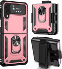 Load image into Gallery viewer, Galaxy Z Flip 4 Case with Kickstand, Samsung Z Flip 4 Case Heavy Duty Purple - Redpepper Cases