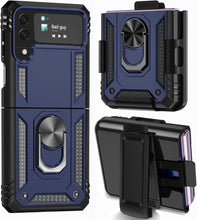 Load image into Gallery viewer, Galaxy Z Flip 4 Case with Kickstand, Samsung Z Flip 4 Case Heavy Duty Purple - Redpepper Cases