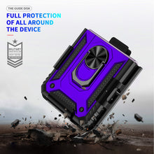 Load image into Gallery viewer, Galaxy Z Flip 4 Case with Kickstand, Samsung Z Flip 4 Case Heavy Duty Purple - Redpepper Cases