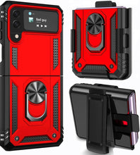 Load image into Gallery viewer, Galaxy Z Flip 4 Case with Kickstand, Samsung Z Flip 4 Case Heavy Duty Purple - Redpepper Cases
