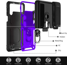 Load image into Gallery viewer, Galaxy Z Flip 4 Case with Kickstand, Samsung Z Flip 4 Case Heavy Duty Purple - Redpepper Cases