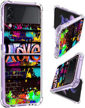Load image into Gallery viewer, Galaxy Z Flip 4 Purple Love Heart Flexible Soft TPU Bumper Phone Case - Redpepper Cases