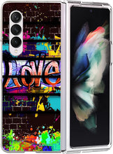 Load image into Gallery viewer, Galaxy Z Flip 4 Purple Love Heart Flexible Soft TPU Bumper Phone Case - Redpepper Cases