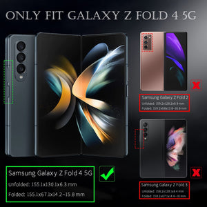 Galaxy Z Fold 4 5G Case, Z Fold 4 Case Wallet Phone Cover Black - Redpepper Cases