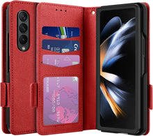 Load image into Gallery viewer, Galaxy Z Fold 4 5G Case, Z Fold 4 Case Wallet Phone Cover Black - Redpepper Cases