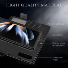 Load image into Gallery viewer, Galaxy Z Fold 4 5G Case, Z Fold 4 Case Wallet Phone Cover Black - Redpepper Cases