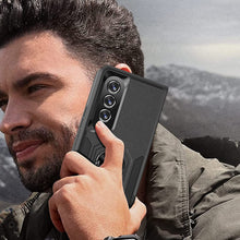 Load image into Gallery viewer, Galaxy Z Fold 4 Case 360˚Rotatable Ring Kickstand Samsung Fold 4 5G Black - Redpepper Cases