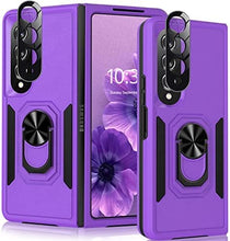 Load image into Gallery viewer, Galaxy Z Fold 4 Case 360˚Rotatable Ring Kickstand Samsung Fold 4 5G Black - Redpepper Cases