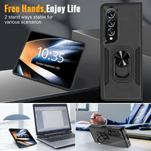 Load image into Gallery viewer, Galaxy Z Fold 4 Case 360˚Rotatable Ring Kickstand Samsung Fold 4 5G Black - Redpepper Cases