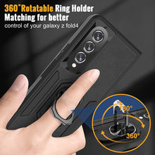 Load image into Gallery viewer, Galaxy Z Fold 4 Case 360˚Rotatable Ring Kickstand Samsung Fold 4 5G Black - Redpepper Cases