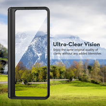 Load image into Gallery viewer, Galaxy Z Fold 4 Case Hinge Protection &amp; Screen Protector Fiber Black - Redpepper Cases