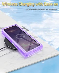 Galaxy Z Fold 5 Kickstand Magnetic Marble Case 7.6 inch Purple - Redpepper Cases