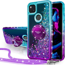 Load image into Gallery viewer, Google Pixel 4a 5G Case, Moving Liquid Holographic Sparkle Glitter Case -Rose Gold - Redpepper Cases