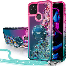 Load image into Gallery viewer, Google Pixel 4a 5G Case, Moving Liquid Holographic Sparkle Glitter Case -Rose Gold - Redpepper Cases