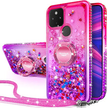 Load image into Gallery viewer, Google Pixel 4a 5G Case, Moving Liquid Holographic Sparkle Glitter Case -Rose Gold - Redpepper Cases