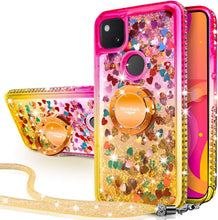 Load image into Gallery viewer, Google Pixel 4a 5G Case, Moving Liquid Holographic Sparkle Glitter Case -Rose Gold - Redpepper Cases