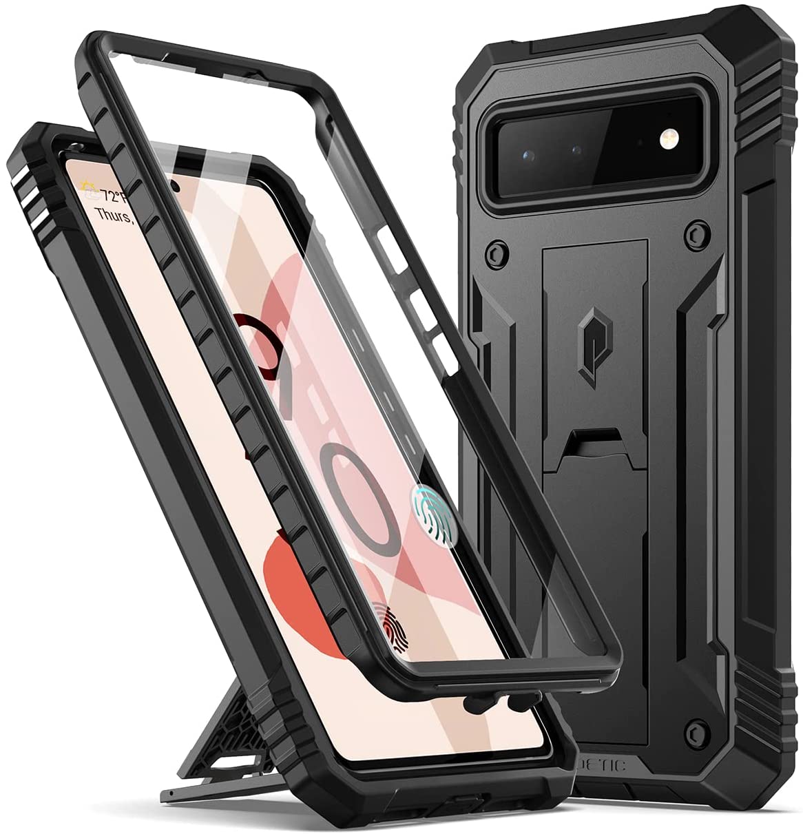 Google Pixel 6 Full Body Rugged Shockproof Kickstand Case - Redpepper Cases