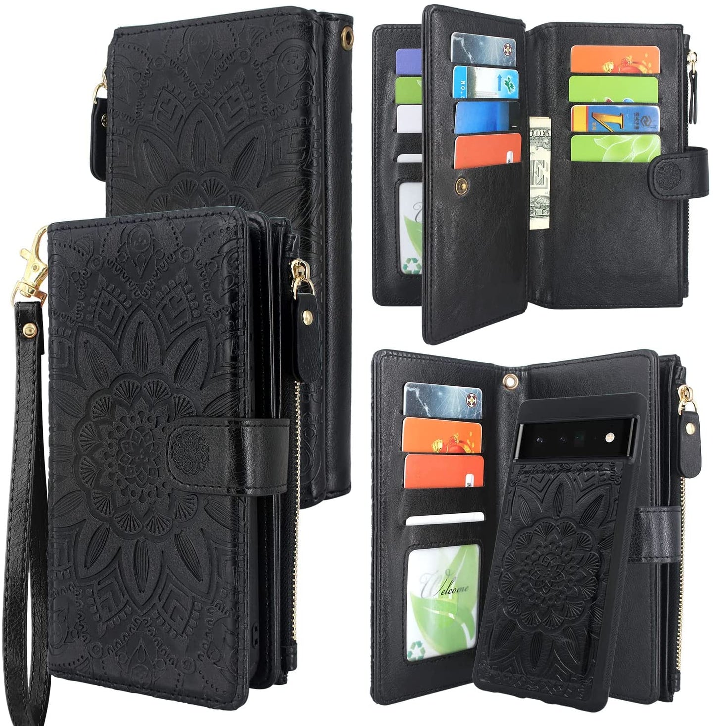 Google Pixel 6 Pro Detachable Magnet Wallet Case - Redpepper Cases