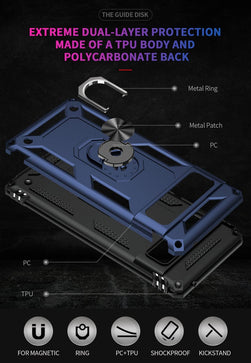 Google Pixel 6 Pro Ring Car Case | Military Grade Ring Holder Kickstand Case - Redpepper Cases